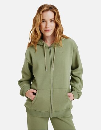 Roxy Womens Roxy Womens Surf Stoked Relaxed Zip Up Hoodie - Green - Size: 18/16