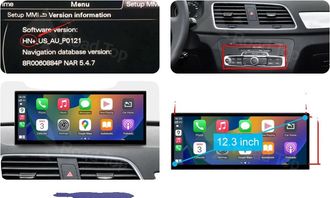 OEM Pantalla Multimedia Para Coche, Pantalla De Alta Calidad, Compatible Con Audi A1 Q3 2012-2018, T3 Hn Con Gps 12.3