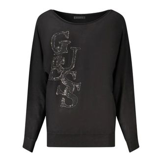 Guess Esmeralda Logo Sweater - Knitwear - Mujer - Negro - L
