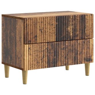 vidaXL Armario De Noche Con Caj&oacute;n Madera Envejecida 62 X 34,5 X 48 Cm Vidaxl