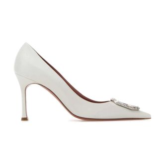 Amina Muaddi Mujer, Zapatos, Blanco, Talla: 39 EU