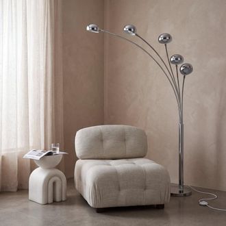 Maisons du monde L&aacute;mpara de pie de metal cromado Alt. 198 cm