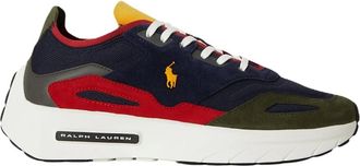 Polo Ralph Lauren Boerum Sneaker van gebreid materiaal met su&egrave;de panelen - Heren - Schoenen - Veelkleurig - Maat: 44 EU Su&egrave;de