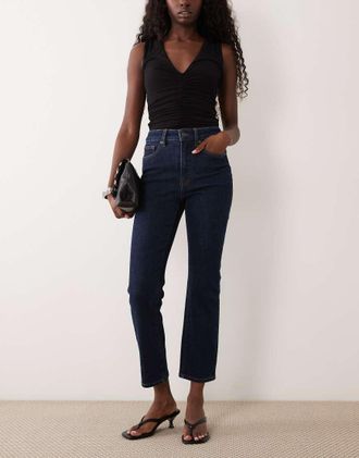 Good American Good Legs - Jeans dritti lavaggio blu scuro