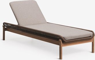 Sklum Set Di 2 Lettini Reclinabili In Legno Di Acacia E Corda Intrecciata Karvia Sklum