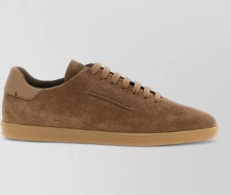 Ermenegildo Zegna suede leather low-top sneakers