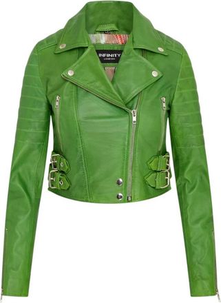 TruClothing Real Leather Short Cropped Length Brando Style Biker Jacket
