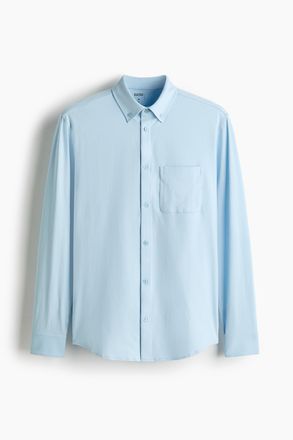 H&M Hemd mit Four-way-Stretch - Hellblau