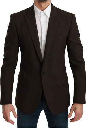 Dolce & Gabbana Martini Blazer - Heren - Blazers - Bruin - M - Katoen - Jassen