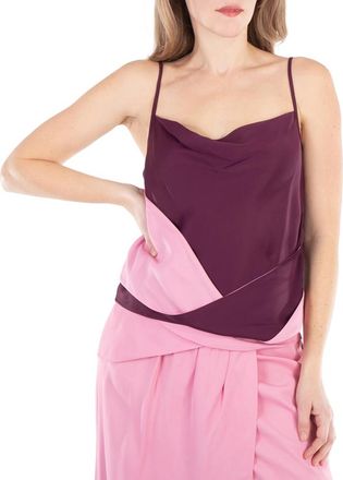 J.W.Anderson Draped Satin Sleeveless Tank Top, Brand Size 10 ( US Size 6 )