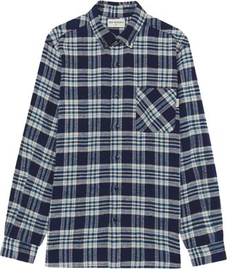 Roy Rogers checked-pattern chest-pocket shirt - men - Cotton - S - Blue