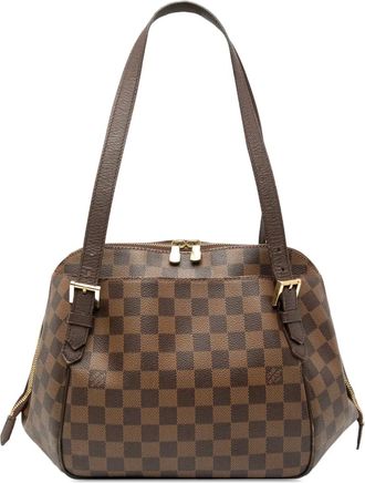 Louis Vuitton Borsa a spalla Belem MM in tela Damier Eb&egrave;ne 2004 - Marrone