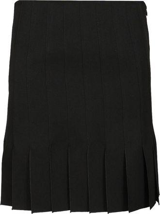 Marni Pleated Wool Mini Skirt