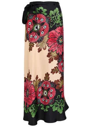 La DoubleJ LA Double J Floral-print Silk Maxi Wrap Skirt - Multicoloured - S (UK8-10 / S)
