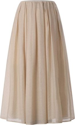 Luisa Cerano Midi Rokken - Dames - Midirokken - Beige - 2XL - Rokken