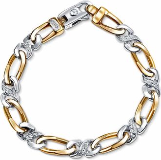 Pompeii3 Mens 14k Gold (31gram) or Platinum (50gram) 9mm Diamond Bracelet 8.5