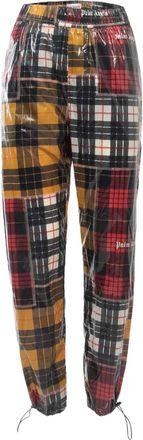 Palm Angels Pantaloni con design patchwork - Rosso