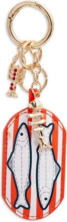 Chelsea28 Sardine Sea Life Faux Leather Bag Charm in Red Multi- Gold at Nordstrom