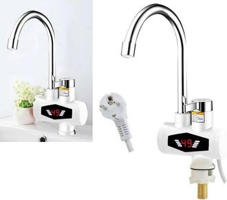 Trade Shop Trade Shop - Rubinetto Miscelatore Elettrico Spina Caldaia Acqua Calda Con Display Rx-007