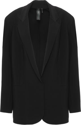 Norma Kamali Black Classic Lapel Velcro Fastening Oversized Blazer