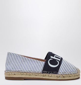 Chloé Woody striped espadrilles with logo