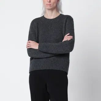 The Row Pato Charcoal Melange Cashmere Sweater