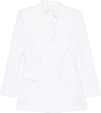 Max Mara Pagella Blazer - Dames - Blazers - Wit - XS - Katoen - Jassen
