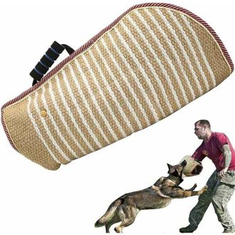 Gabrielle Gabrielle Funda Protectora Para Tractor, Funda Para Brazos De Perro, Funda De Yute Duradera Para Entrenamiento De Pitbull, Pastor Alem&aacute;n Y Mast&iacute;n
