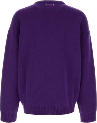 Balenciaga Wool Blend Crewneck Sweater - Purple