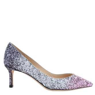 Jimmy Choo London Romy 60 Glitter Fabric Pumps, Brand Size 34 ( US Size 4 )