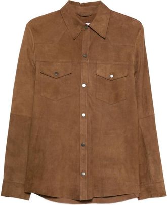 Eraldo Flap-pocket Suede Shirt