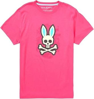 Psycho Bunny Mens Marcus Graphic Tee In Fuschia