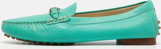 Ralph Lauren Collection Blue Leather Buckle Loafers