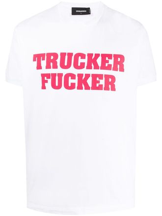 Dsquared2 T-shirt met tekst - Wit