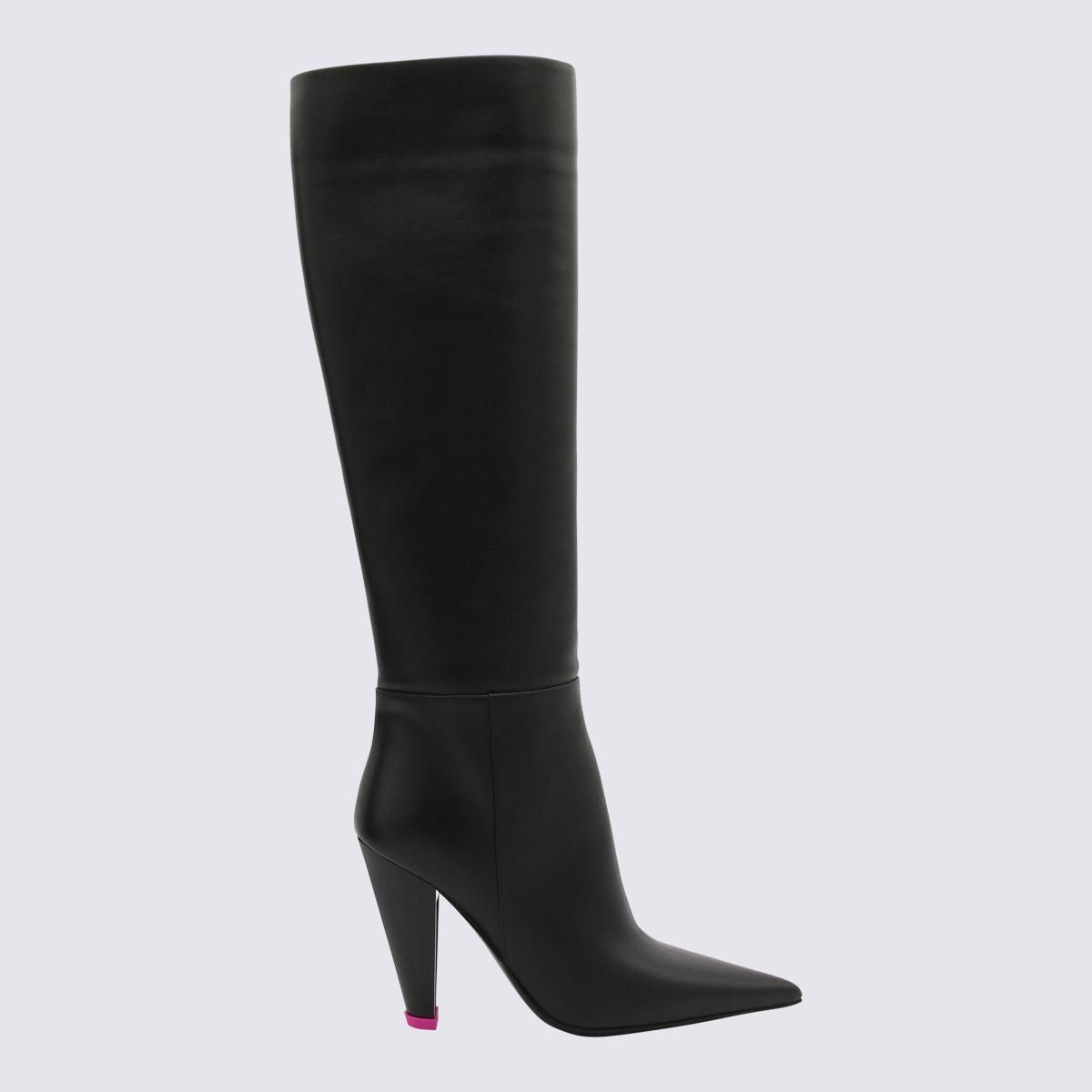 ブーツその他 3Juin Knee-High Black Leather Boot With Fuchsia Accents 3Juin Boots − Sale: up to −89% | Stylight