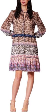Julia Jordan Printed Chiffon Dress