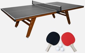 Sweeek Tavolo da ping pong per interni deluxe con 2 racchette e 3 palline, 274cm