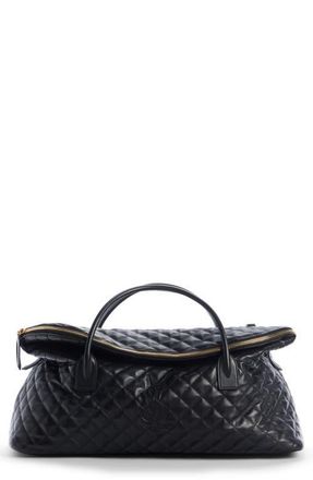 Saint Laurent Es Quilted Leather Duffle Bag in Nero at Nordstrom