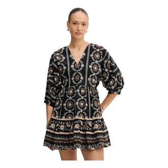 Twinset Vestido Corto de Muselina con Broderie Anglaise - Dresses - Mujer - Multicolor - L