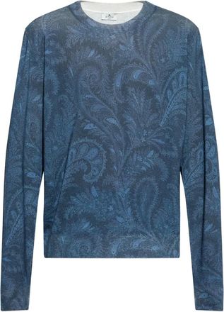 Etro Maglione con stampa paisley - Blu