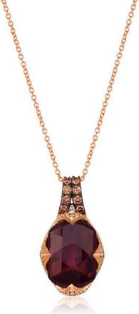 Le Vian Ladies Pomegranate Garnet Necklaces set in 14K Strawberry Gold