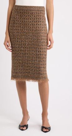 Kobi Halperin Juliette Midi Skirt in Toffee/white at Nordstrom, Size X-Small