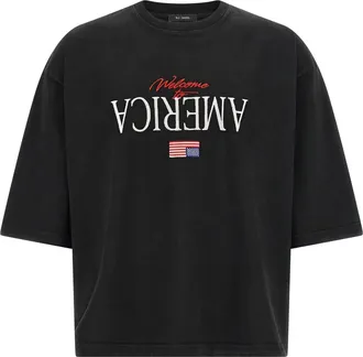 Willy Chavarria Black Cotton Mens T-Shirt