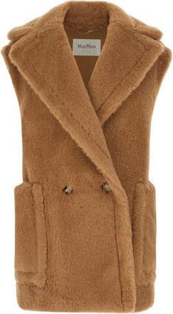 Max Mara Teddybeer Vest - Dames - Bodywarmers - Bruin - 3XS - Jassen