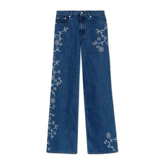 Kenzo Wide Jeans, female, Blue, W27, Wide-leg jeans