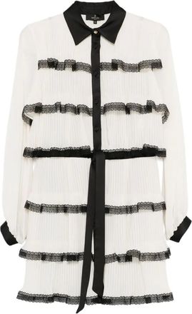 Babylone Paris Abito con balze - Bianco