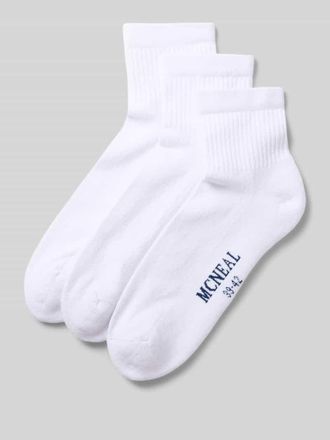 Mc Neal Socken mit elastischem Rippenb&uuml;ndchen im 3er-Pack in Weiss, Gr&ouml;&szlig;e 39/42