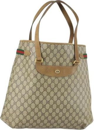 Gucci Pre-owned Tote Bags, female, Beige, Size: ONE SIZE Pre-owned Plastic Tote Bag