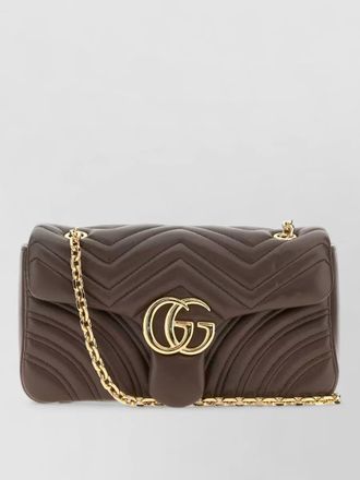 Gucci nappa leather gg marmont medium shoulder bag
