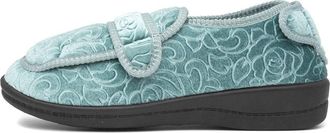 Jo & Joe Grace Womens Teal Wider Fitting Slipper - Size 4 UK - Blue